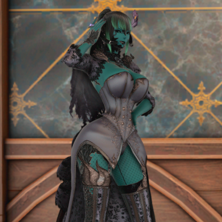 Marla in her SFW Dom Outfit