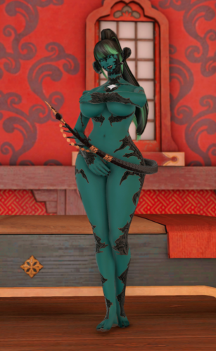 Marla nude pose
